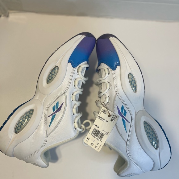 Reebok Men's Question Low Basketball Shoes GV7629 Radiant Aqua/Hyper Purple Sz12 - Picture 12 of 13